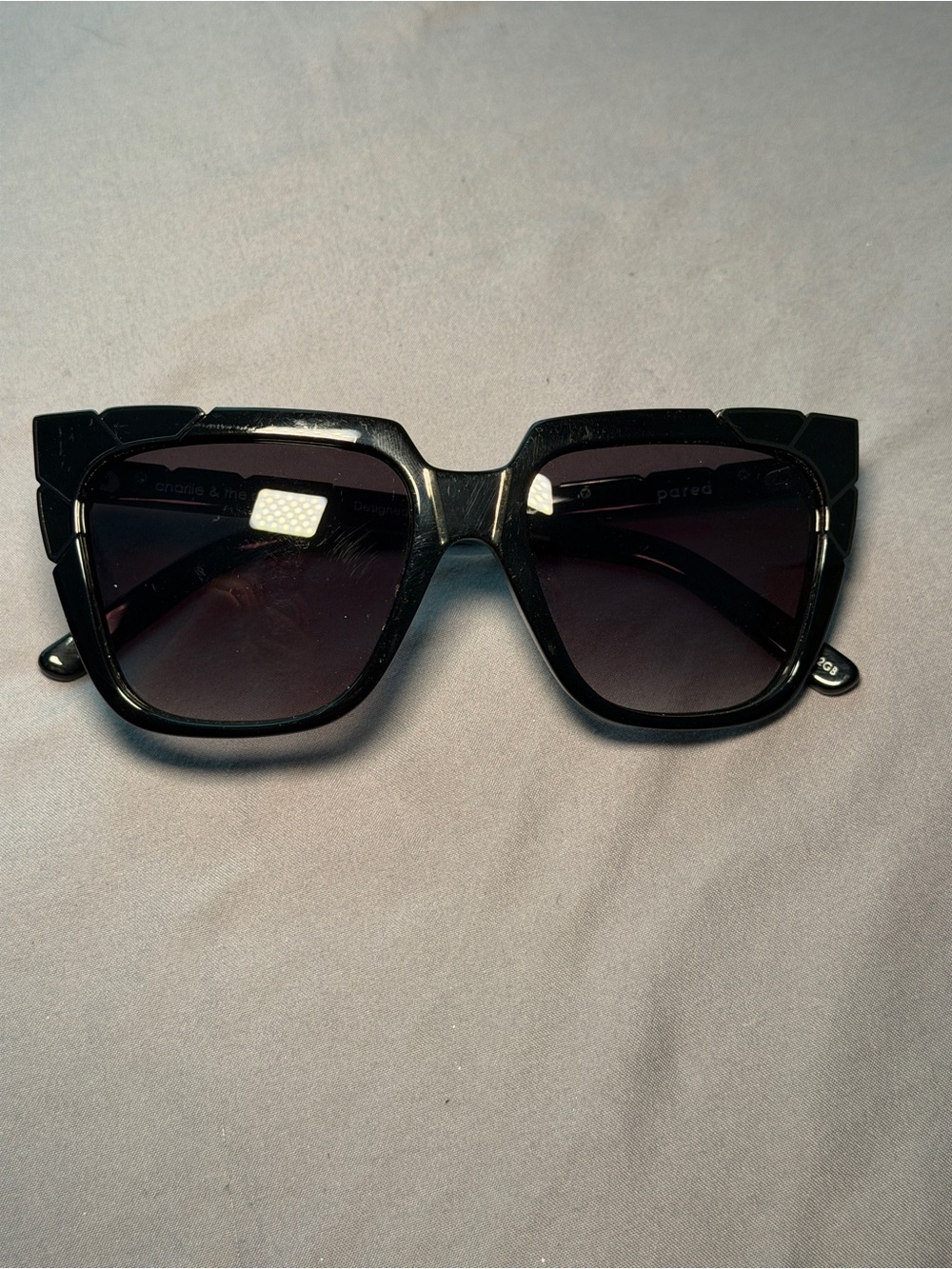 Pared Women’s Black Oversized Square Sunglasses